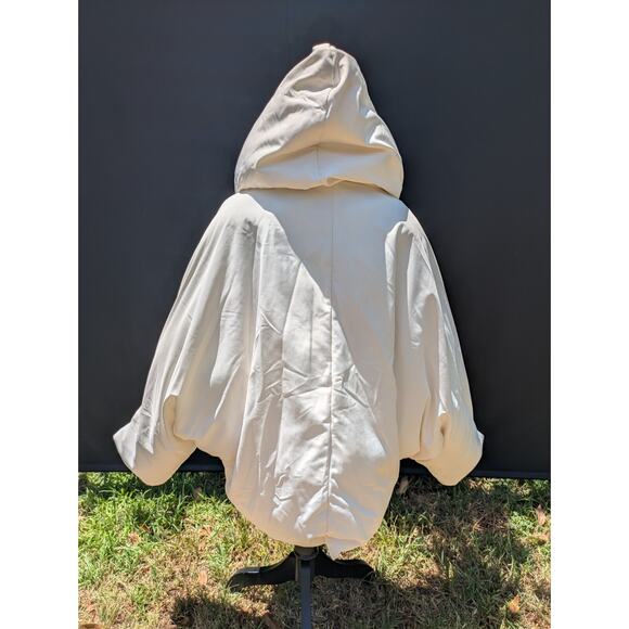BA&SH Puffer Jacket Kali Double Breasted Hooded Cream Size 2 Oversized Designer - Picture 10 of 14